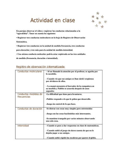 Trabajo En Grupo 3 Actividad En Clase En Parejas Observar El