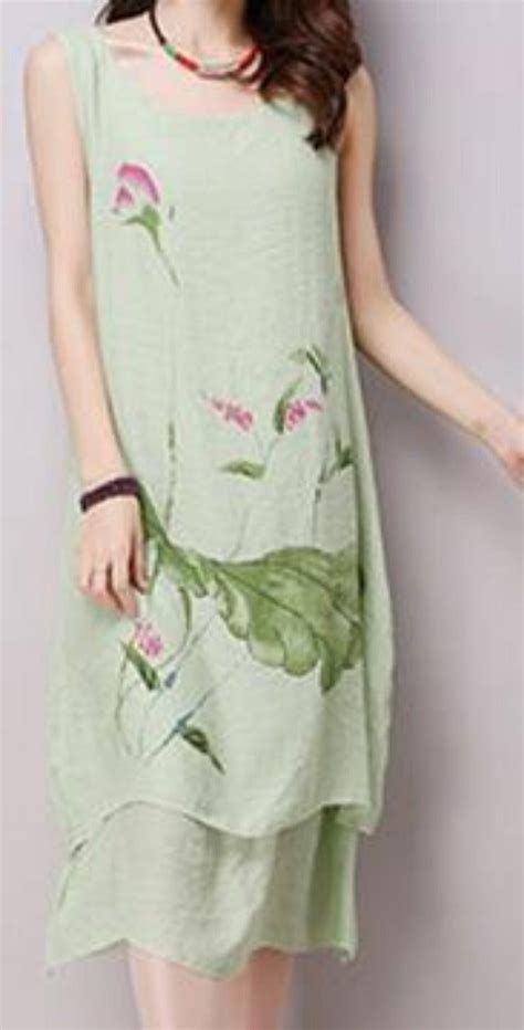 Summer Dress New Fashion Sleeveless Women Dress Casual Cotton Linen Dr