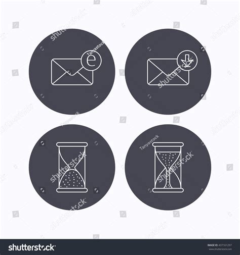 Hourglass Inbox Mail Email Icons Hourglass Stock Vector Royalty Free 437161297 Shutterstock