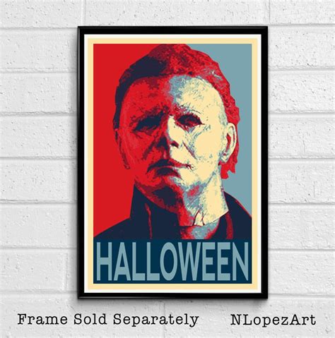 Michael Myers Halloween Illustration Horror Movie Pop Art Etsy