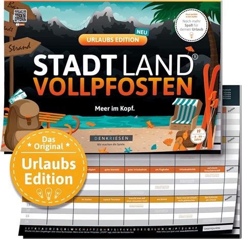 Denkriesen Stadt Land Vollpfosten Urlaubs Edition Meer Im Kopf