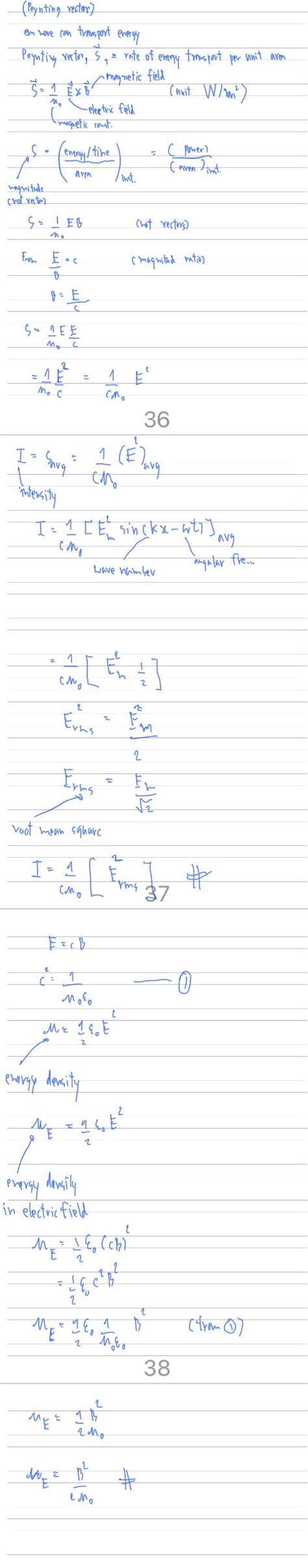 poynting vector (physics) : r/PhysicsStepByStep