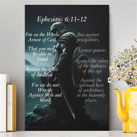 Ephesians 611 The Whole Armor Of God Canvas Wall Art Christian Home