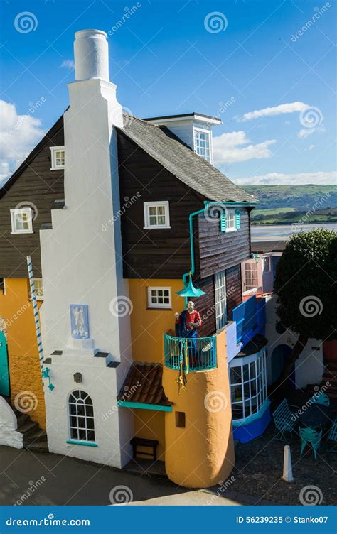 Portmeirion Architecture, North Wales Stock Image - Image of colorful ...