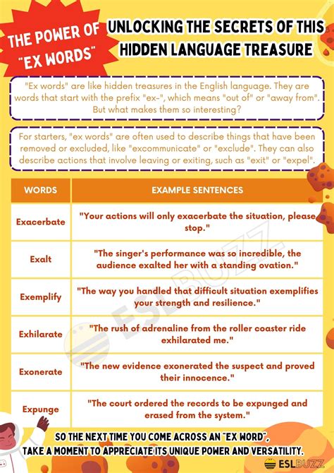 Ex Words Enhancing Your Vocabulary With Exciting Examples Eslbuzz