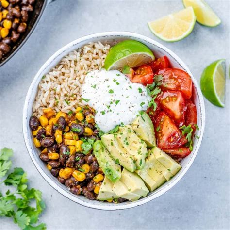 Vegetarian Burrito Bowl Healthy Fitness Meals