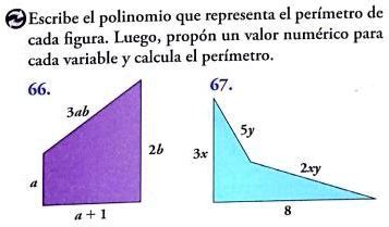 Solved Escribe El Polinomio Que Representa El Per Metro De Cada Figura