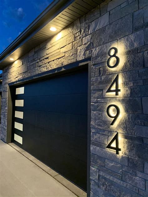 Illuminated Individual House Numbers Vertical Lighted Address Etsy In