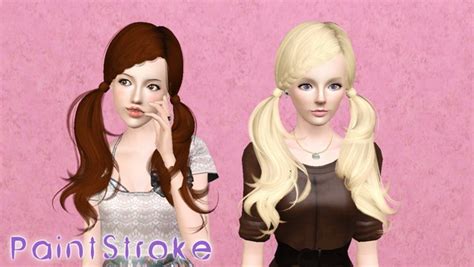 Butterflysims 052 Hairstyle Retextured By Katty Sims 3 Hairs