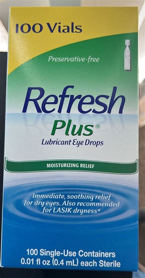 Refresh Plus Lubricant Eye Drops, 100 Single Use Containers July/2024 - Helia Beer Co