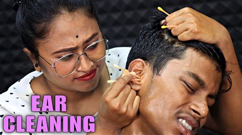 Ear Cleaning And Massive Earwax Removal By Pakhi Heavy Oil Head Massage