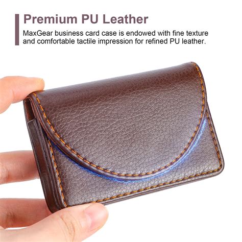 Maxgear Business Card Holder Pu Leather Business Card Case Pocket