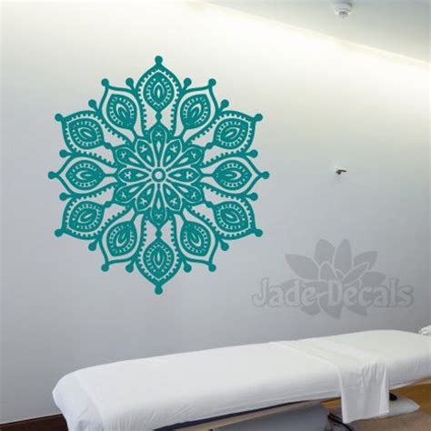 Mandala Wall Art Sticker Or Half Mandala Wall Decal Large Etsy