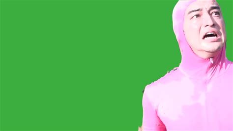 Green Screen Pink Guy Scared Youtube