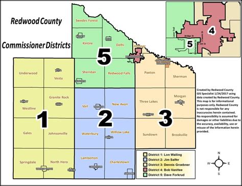 Redwood County Commissioner Districts - Redwood County, MN