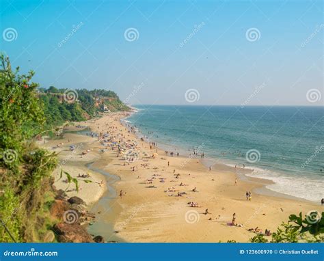 View of Varkala Beach from Cliff. Varkala Beach - One of Finest India ...