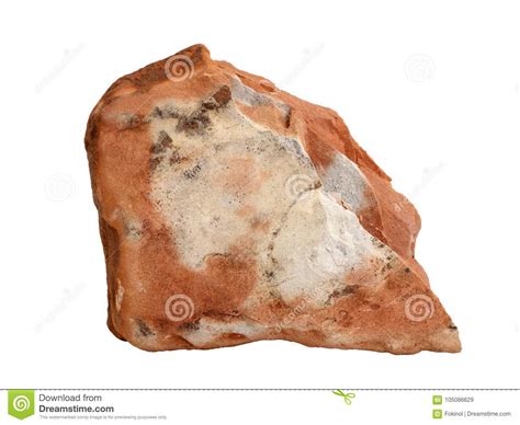 Natural Sample Of Argillite Or Claystone Rock On White Background Stock ...