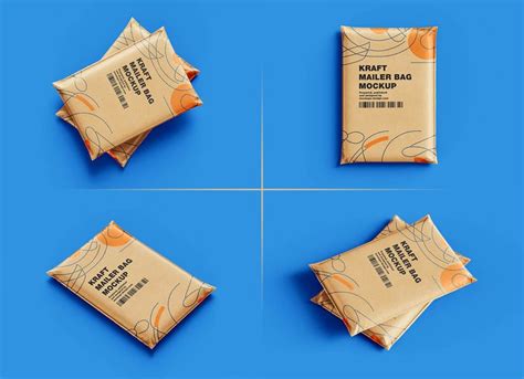 Free Kraft Paper Mailing Bag Mockup PSD Good Mockups