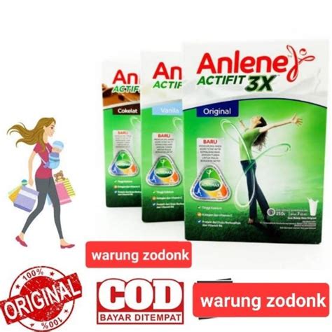 Jual ANLENE ACTIFIT 3X COKLAT VANILA ORIGINAL 240G Shopee Indonesia