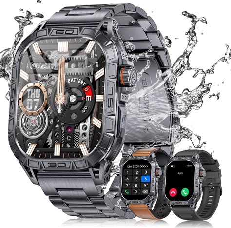 Amazon Military Smart Watch For Men Atm Waterproof With Call Led