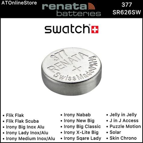 Jual Ready Baterai Battery Jam Tangan Swatch Renata Sr Sw