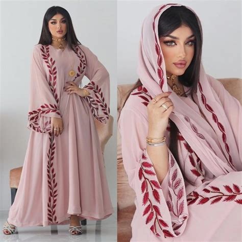 Morocco Muslim Dress Abaya Kaftans Chiffon Embroidery Evening Dresses