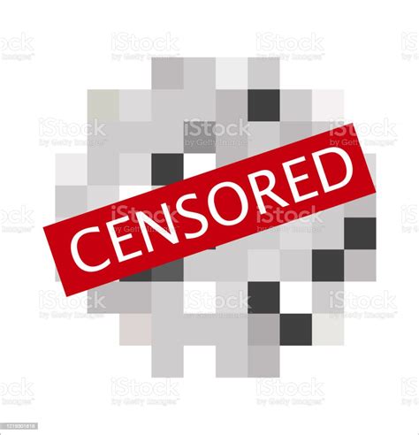 Red Censor Bar Isolated On White Background Stock Illustration Download Image Now