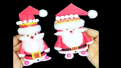 How To Make Santa Claus With Paper Diy Santa Claus Making Christmas Craft Ideas Youtube