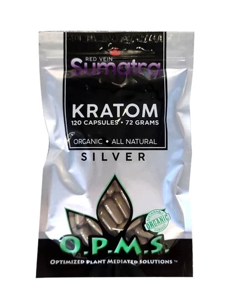 Red Sumatra Opms Silver Kratom Capsules Ct Free Shipping