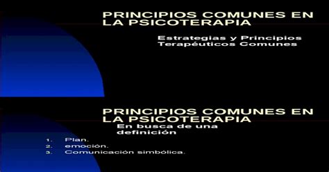 Principios Comunes En La Psicoterapia [pdf Document]