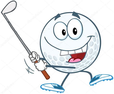 Golf Ball Swinging A Golf Club — Stock Photo © HitToon #27756289