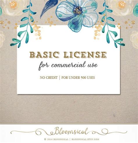 Basic Commercial License for Commercial Use of Patterns, Graphic Design ...