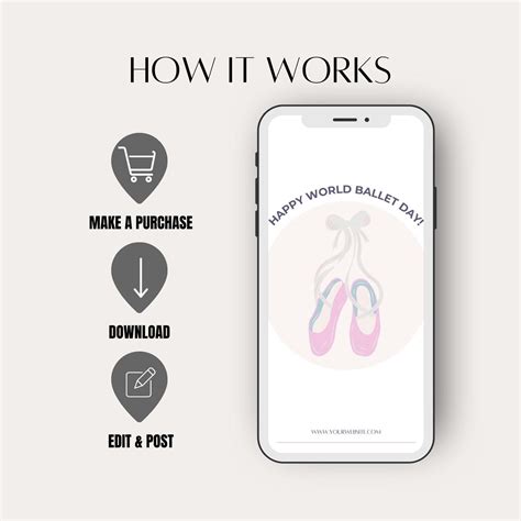 Ballet Instagram Template Premium Digital Marketing Dancing Content