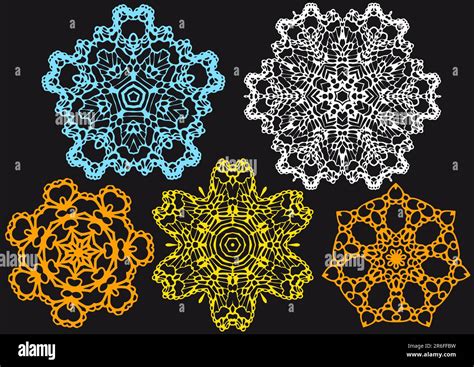 White Doilies Stock Vector Images Alamy