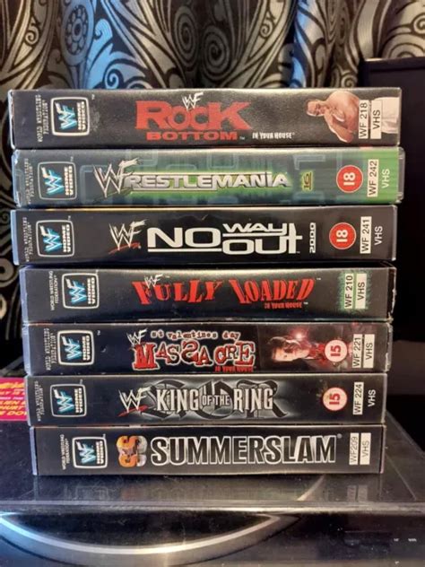 Wwf Wwe Vhs Bundle Attitude Era Ppvs Tested And Working