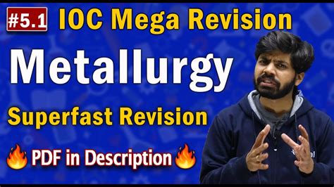 Metallurgy One Shot Revision Class 12 Chemistry JEE Advanced