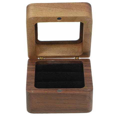 Wooden Double Ring Box For Engagement And Wedding Rings Couple Gift