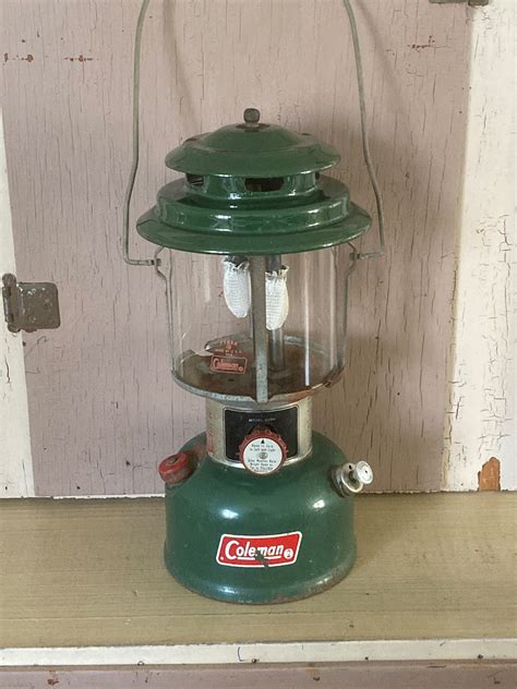 Vintage Coleman Kerosene Lantern Model H With Pyrex Glass Globe Etsy