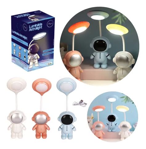 Lumin Ria Astronauta Port Til Recarreg Vel Flex Vel Led Parcelamento