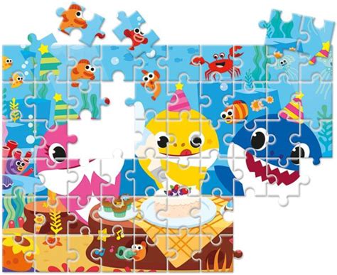 Puzzle Supercolor Baby Shark Double Face Coloring Pcs Clementoni