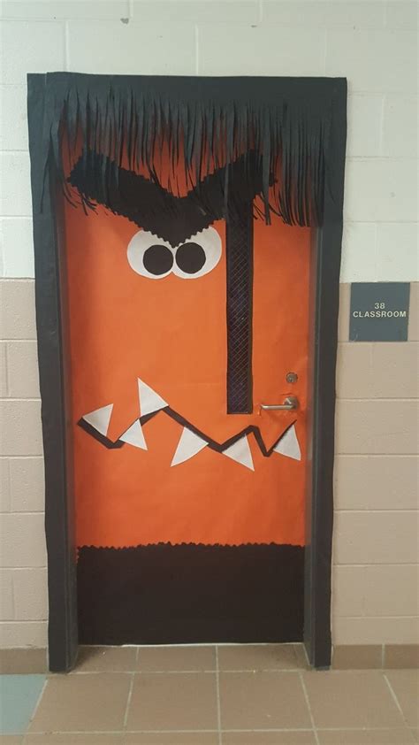 Monster Door Lights Off Looks Like A Meaner Monster Halloween Classroom Door