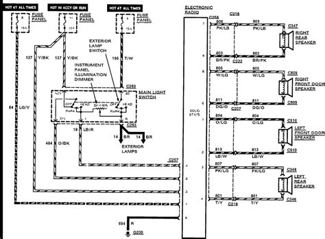 Complete Wiring Diagram For The 2004 Ford Taurus Radio System