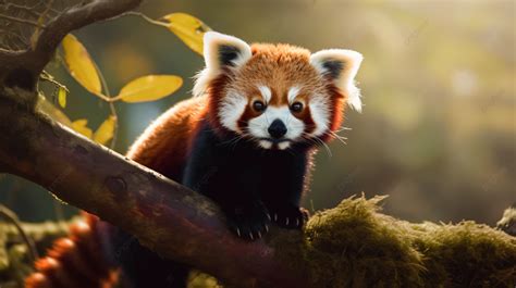 Fondo Un Panda Rojo En Una Rama Foto E Imagen Para Descarga Gratuita