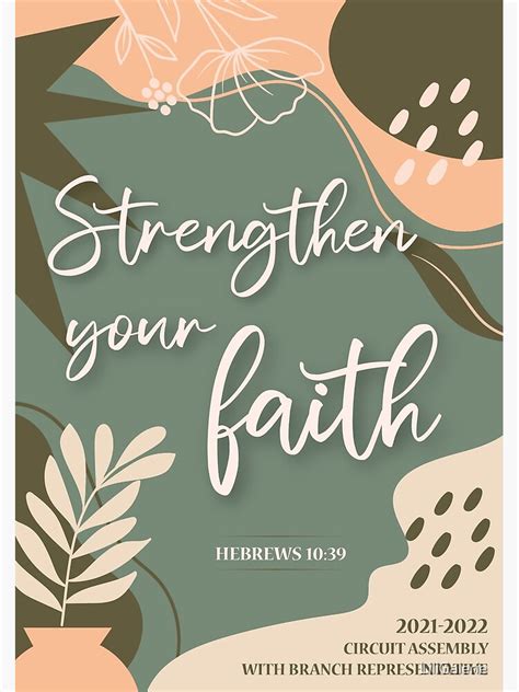 Circuit Assembly 2021 2022 Jw Strengthen Your Faith Art Print By Liligalerie Redbubble