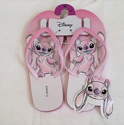 Disney Primark Lilo Stitch Pink Angel Slippers Flip Flops Uk Size