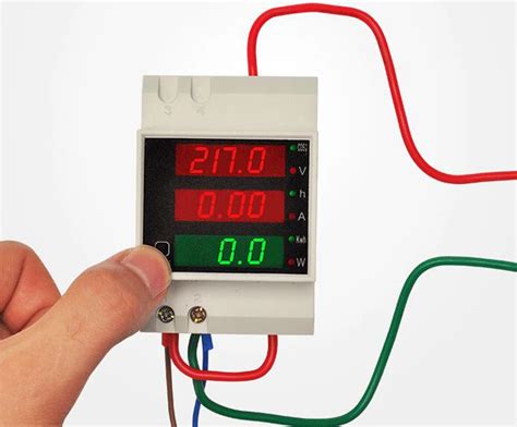 Compteur numérique multifonction DIN rail AC 110v 220v 100a KWH watt