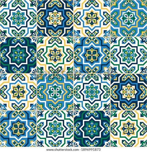 Vektor Stok Moroccan Tile Pattern Vector Seamless Mosaic Tanpa Royalti