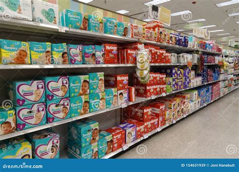 Baby Products Aisle Of A Grocery Store Editorial Stock Image Image Of