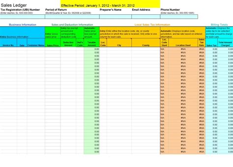 Free Sales Ledger Template | Free Excel Templates