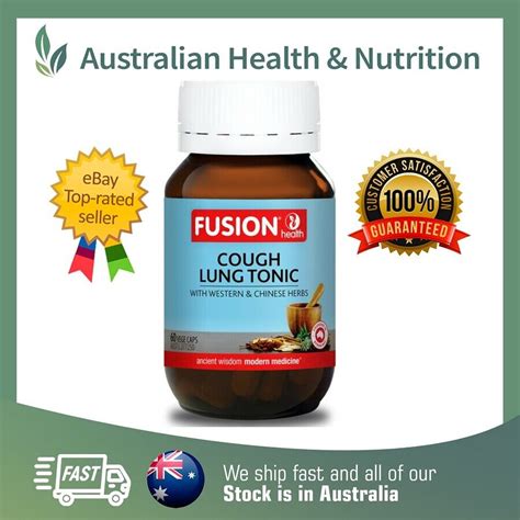 Fusion Health Cough Lung Tonic 60c Fast Acting Relief Free Same Day